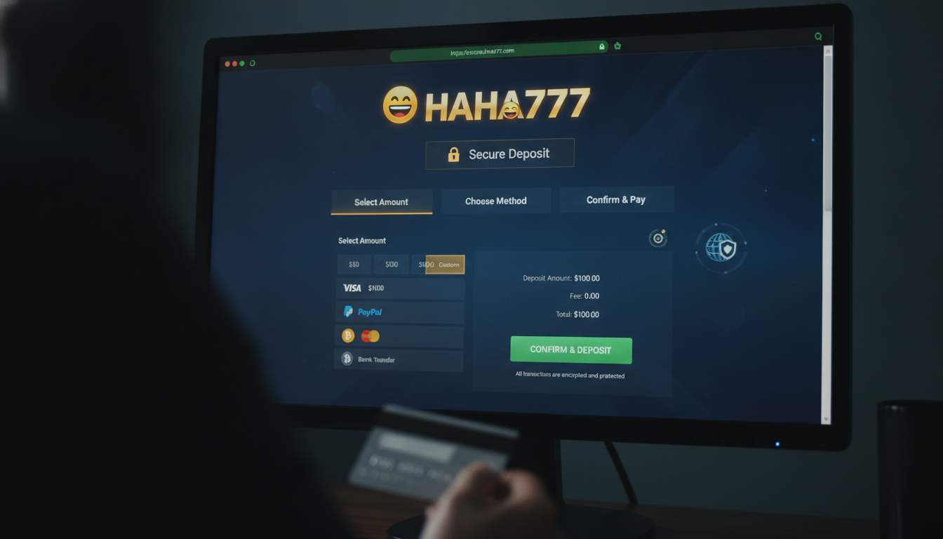 Deposit process at HAHA777